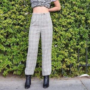 Plaid Trouser Pants